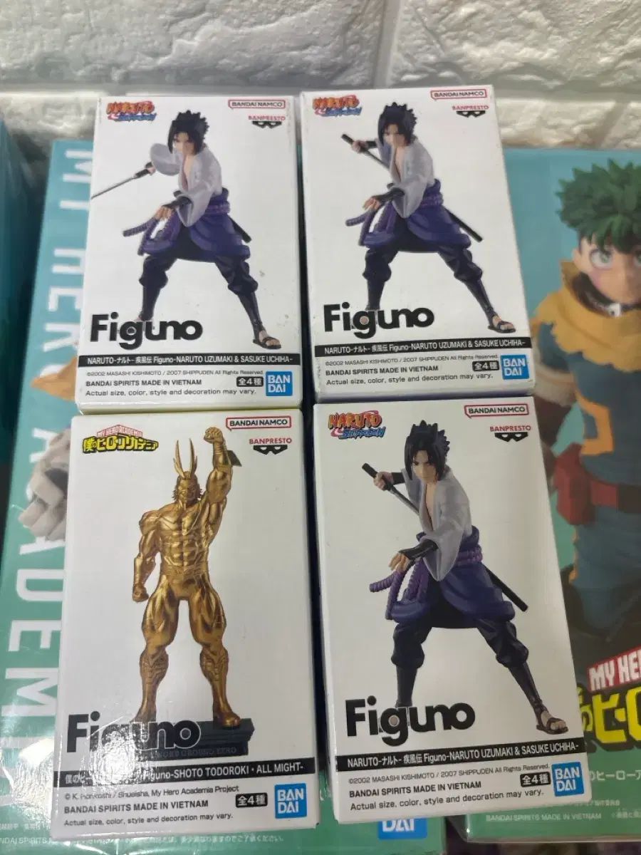 NARUTO -ナルト- うちは サスケ フィギュア + オールマイト BANDAI バンダイ ピグノ フィギュア 未開封 まとめ 7,182円