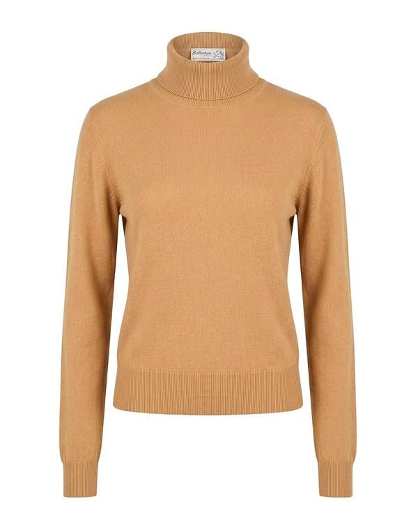 バランタイン レディース アウター カーディガン カシミヤニット BALLANTYNE Camel キャメル