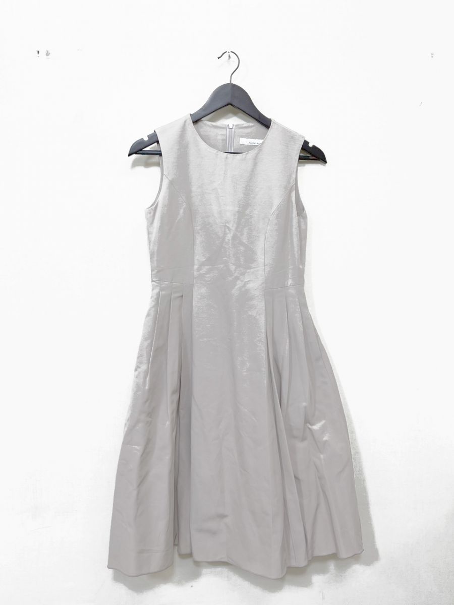 jolie mignon ジョリーミニョン グログランタフタ エレガントタック ワンピース size36(M)/ベージュ ■■◎レディース