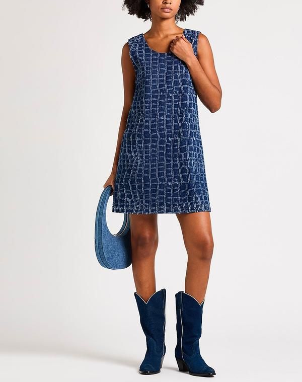 エムエスジイエム レディース トップス ワンピース デニムドレス MSGM Blue ブルー