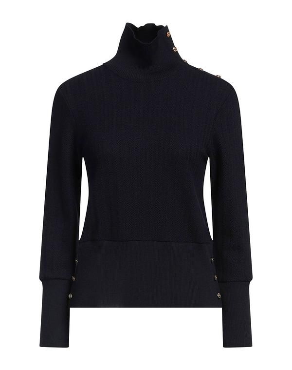 トムブラウン レディース アウター ニット・セータートルネック THOM BROWNE Navy ネイビー
