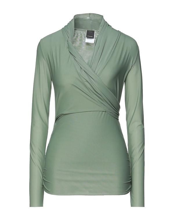 ピンコ レディース トップス Tシャツ PINKO Military Green グリーン