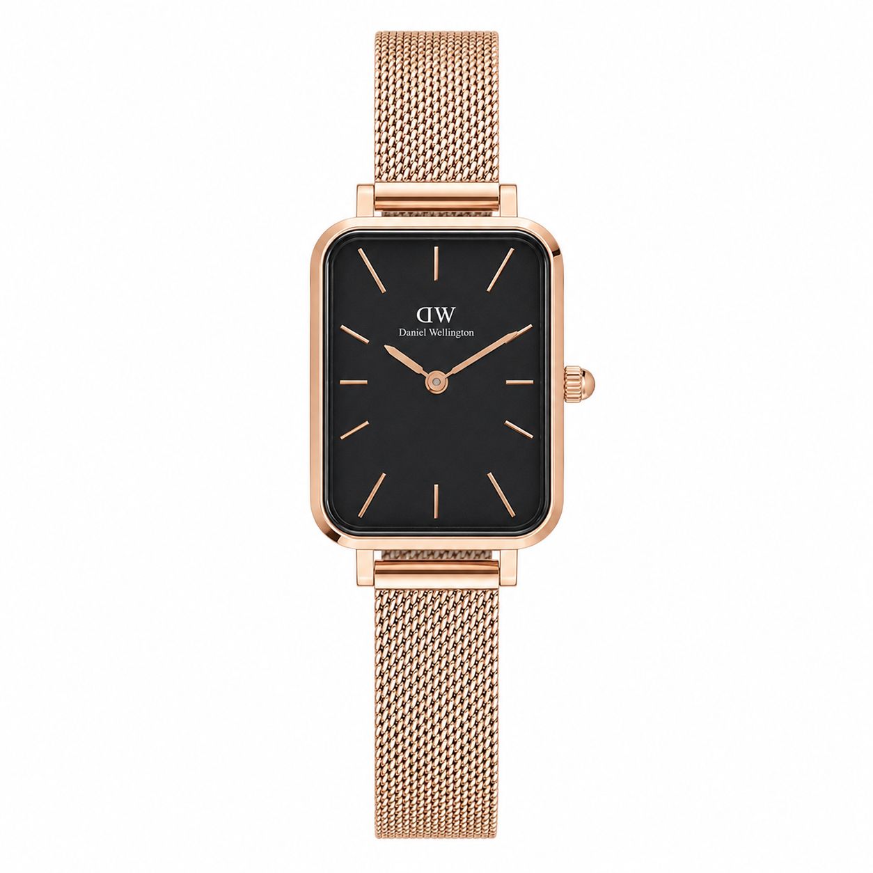 【ギフト対応可】ダニエルウェリントン DANIEL WELLINGTON 腕時計 QUADRO PRESSED MELROSE 20×26 クアドロプレスド ブラック ローズゴールド クオーツ アナログ 人気 ブランド おしゃれ 誕生日 プレゼント 送料無料