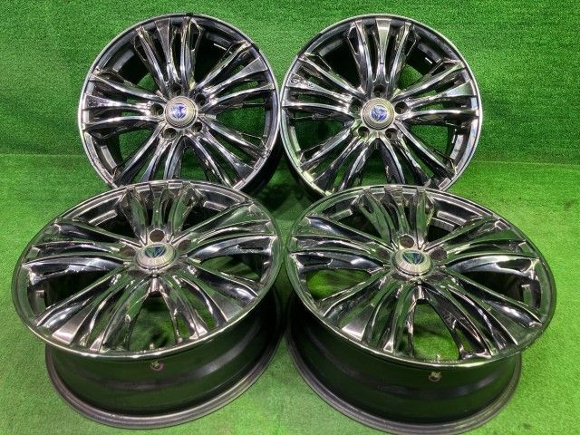 レイズベルサス ｽﾃｯﾌﾟﾜｺﾞﾝ ﾉｱ ホイール アルミ メッキ 18インチ 7J 5穴 4本 114.3 +48