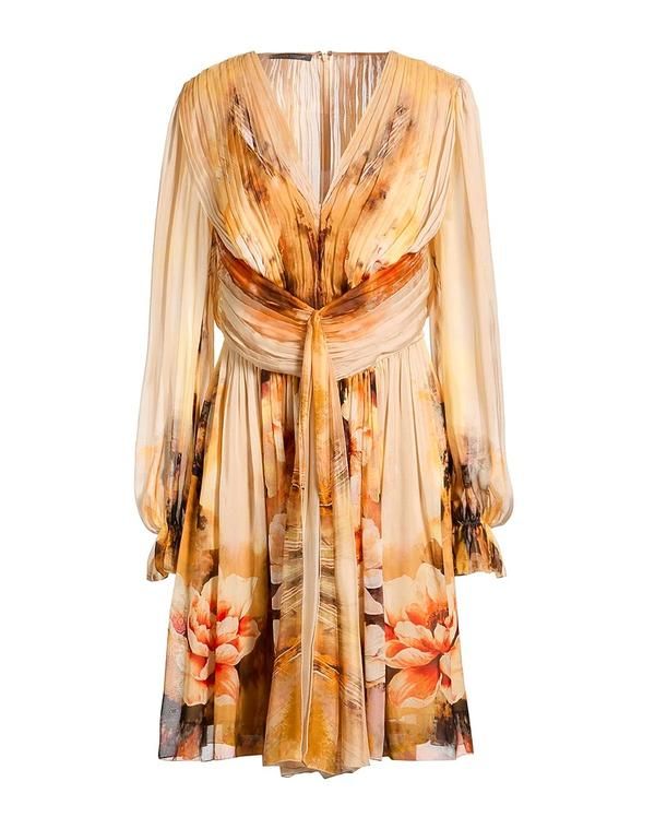 アルベルタ フェレッティ レディース トップス ワンピース パーティドレス ALBERTA FERRETTI Mustard マスタード