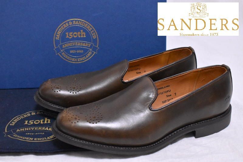 定価6万4900円】新品 SANDERS MEDALION SLIPPER SHOES UK:7 サンダース 