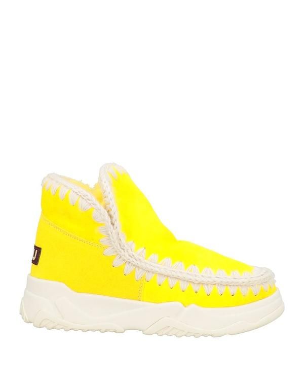 モウ レディース シューズ ブーツ・レインブーツ ショートブーツ MOU Yellow イエロー