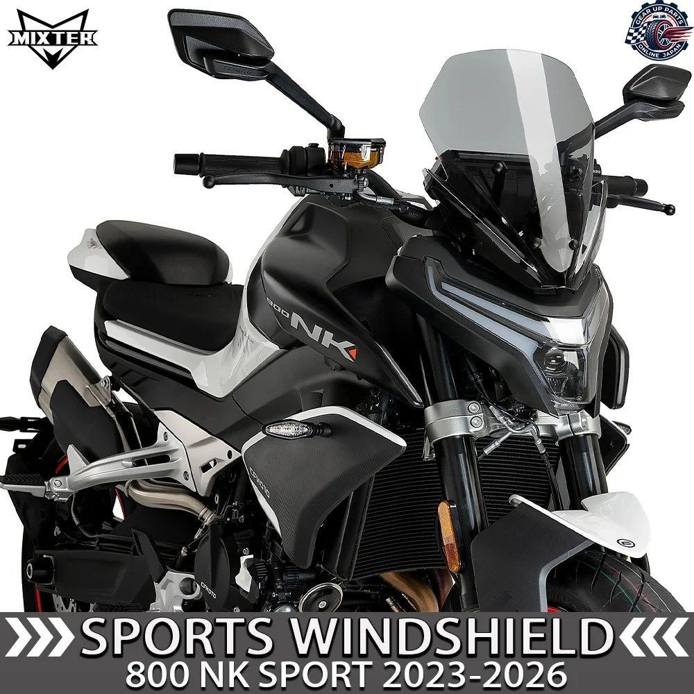 CFMOTO 800 NK ADVANCED 2023-2026 NK800 SPORT 23-26 モーターサイクル スポーツ ウインドシールド バイザー ウインドスクリーン ディフレ