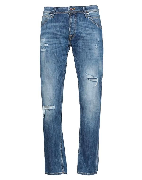ジャック アンド ジョーンズ メンズ ボトムス デニムパンツ ストレートレッグ JACK JONES Blue ブルー