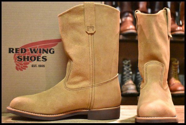 【8E 箱付 未使用 25年】レッドウィング 8060 スエード ペコス ホーソーン ミュールスキナー 8156 ブーツ redwing pecos HOPESMORE【GE129】