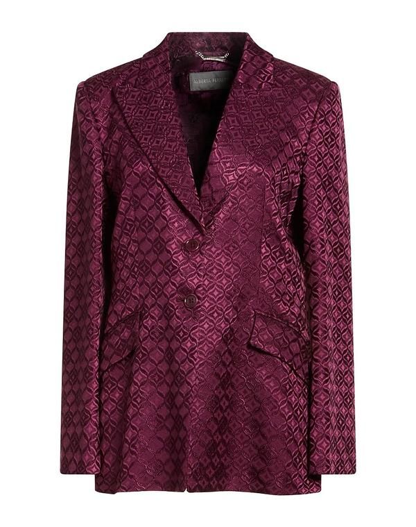 アルベルタ フェレッティ レディース アウター ジャケット・ブルゾン テーラードジャケット ALBERTA FERRETTI Plum プラム