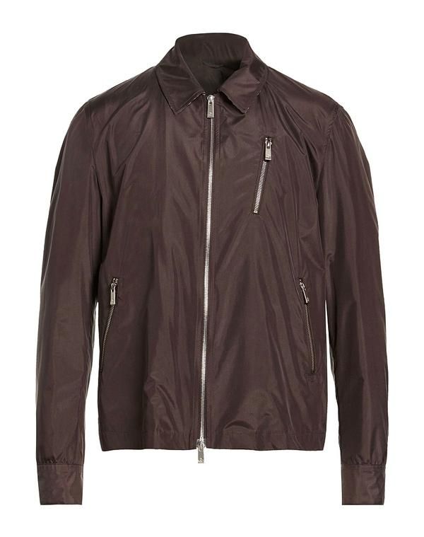 トンボリーニ メンズ アウター ジャケット・ブルゾン TOMBOLINI Dark Brown ブラウン