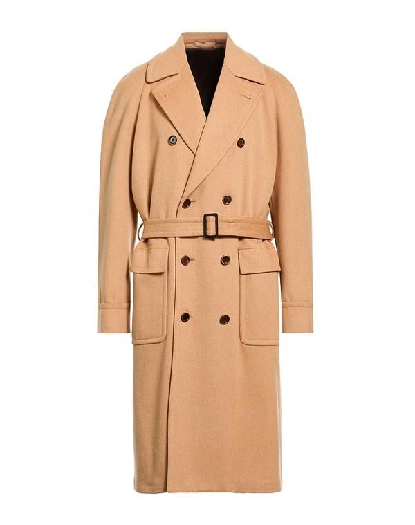 ラルディーニ メンズ アウター ジャケット・ブルゾン ピーコートダブルブレスト LARDINI Camel キャメル