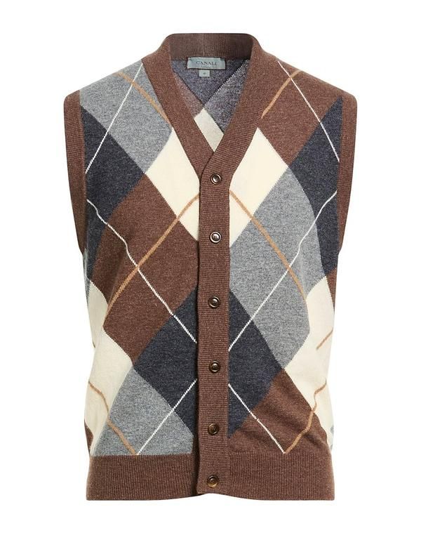 カナーリ メンズ アウター カーディガン CANALI Brown ブラウン