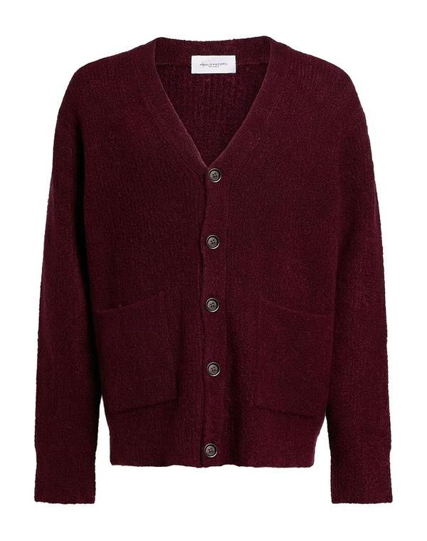パウロペコラ メンズ アウター カーディガン PAOLO PECORA Bordeaux