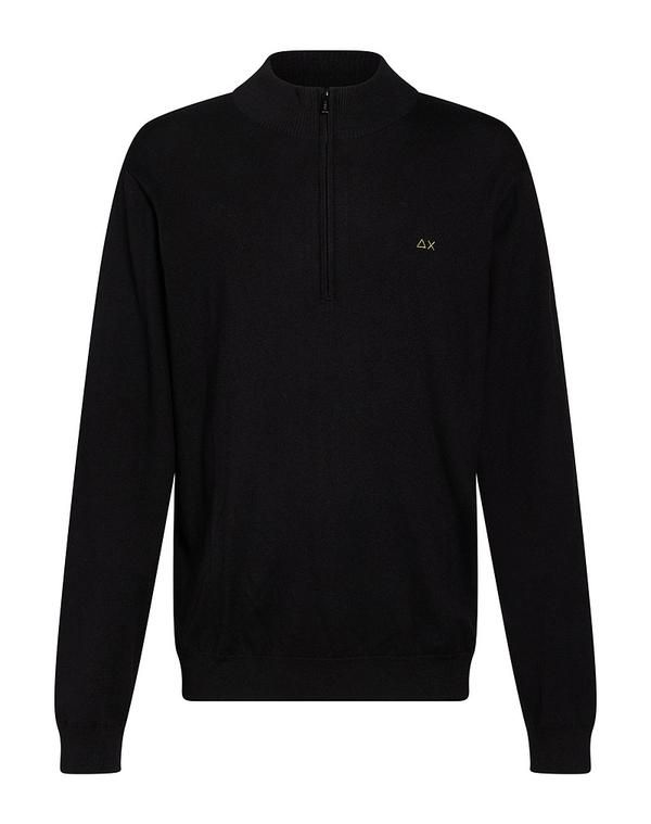 サンシックスティーエイト メンズ アウター カーディガン ファスナー付きニット SUN 68 Black ブラック