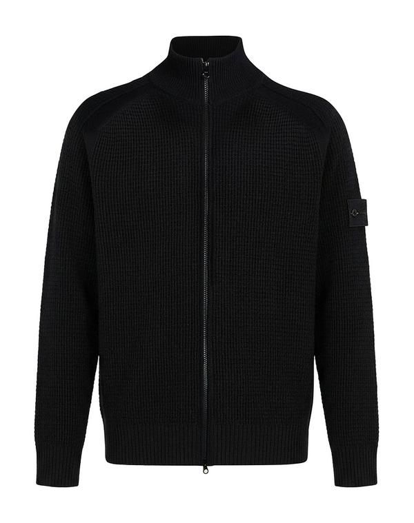 ストーンアイランド メンズ アウター カーディガン STONE ISLAND Black ブラック