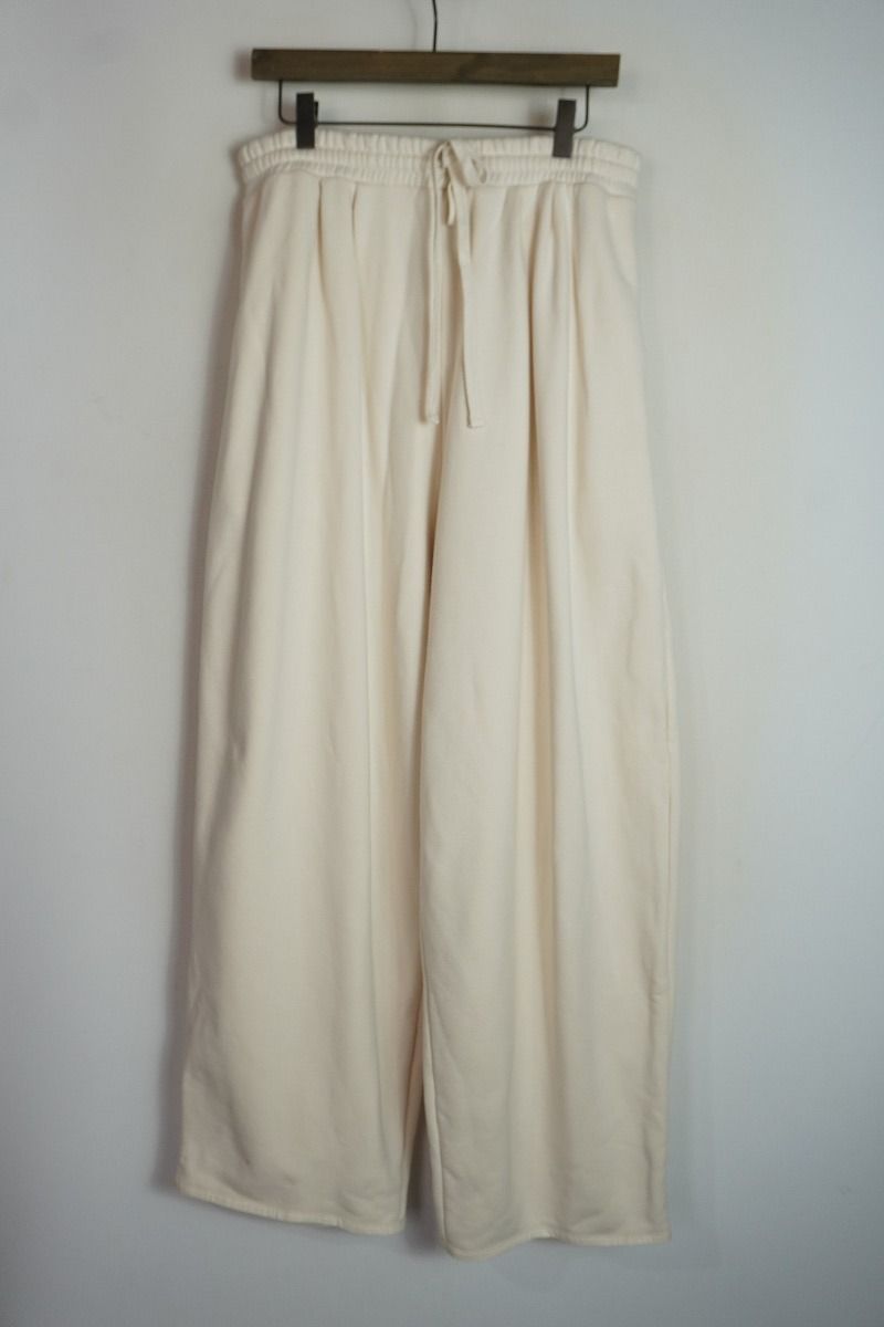 美品 my beautiful landlet マイビューティフルランドレット TIGHT TENION WIDE PANTS スウェット パンツ WM03-PT232033 ベージュ2357Q★4