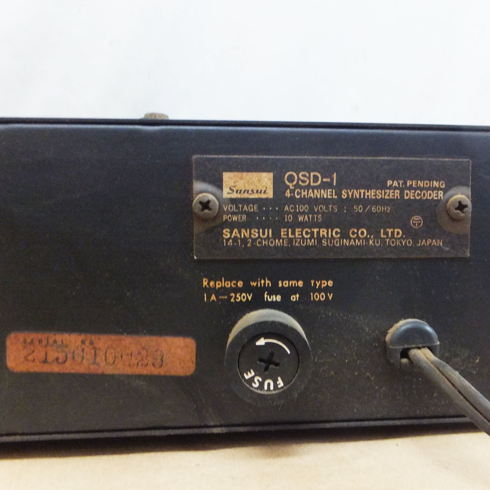 S478【現状特価】名機 Sansui 山水 4-CHANNEL SYNTHESIZER DECODER QSD