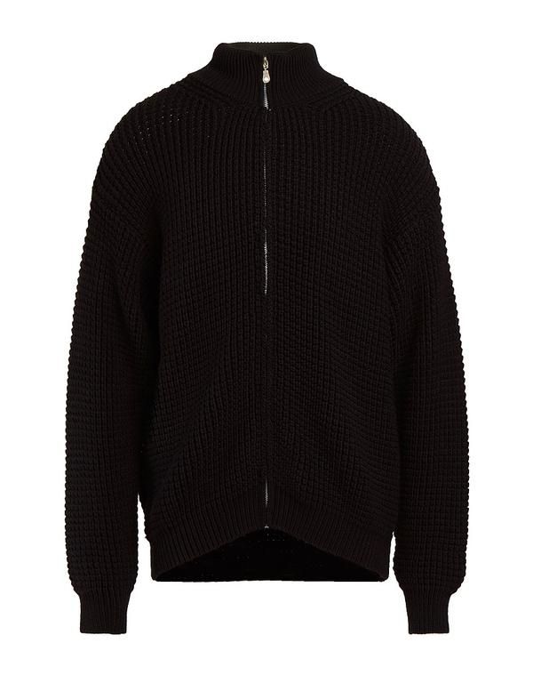 ファミリーファースト メンズ アウター カーディガン ファスナー付きニット FAMILY FIRST Milano Black ブラック