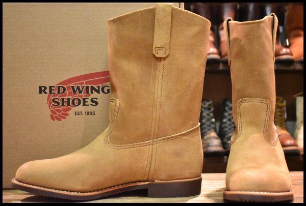 【10E 箱付 未使用 25年】レッドウィング 8060 スエード ペコス ホーソーン ミュールスキナー 8156 ブーツ redwing pecos HOPESMORE【GE132】