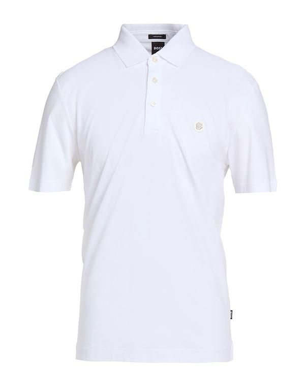 ボス メンズ トップス ポロシャツ BOSS White ホワイト