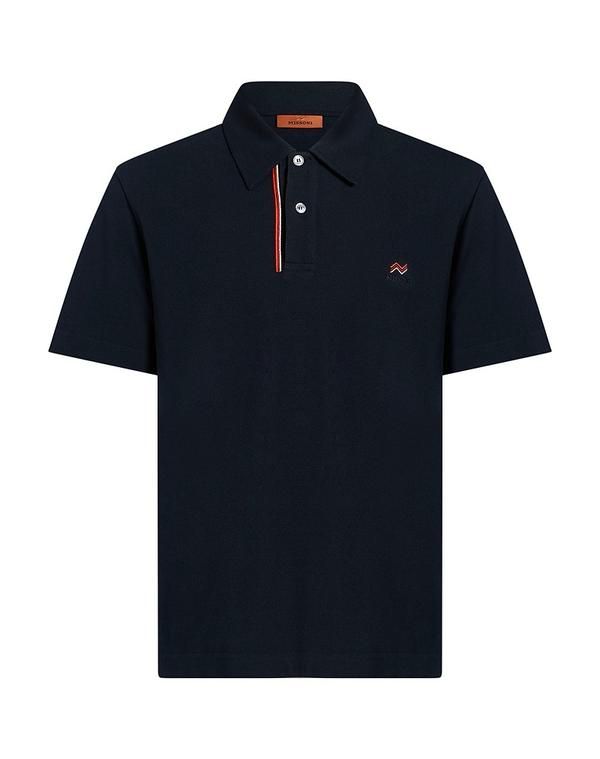 ミッソーニ メンズ トップス ポロシャツ MISSONI Navy ネイビー