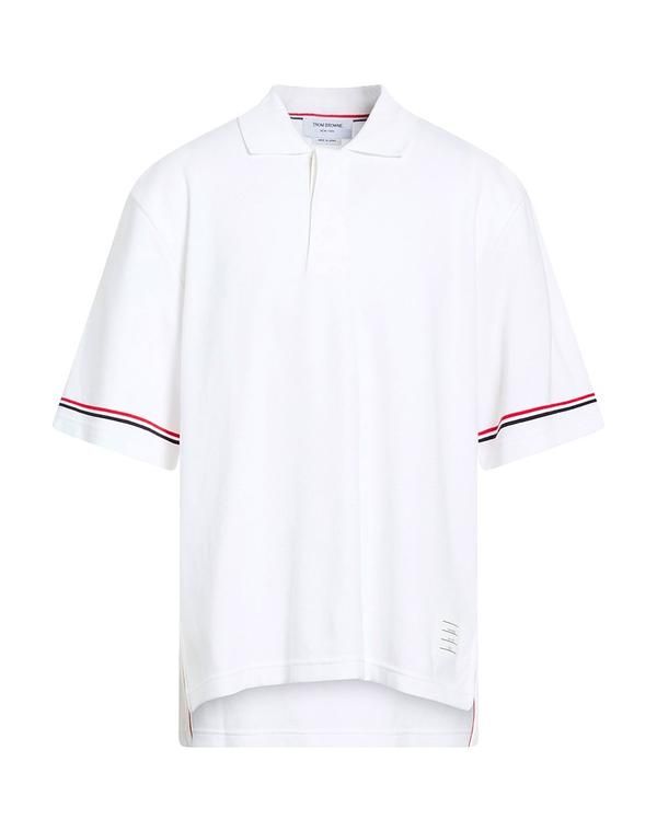 トムブラウン メンズ トップス ポロシャツ THOM BROWNE White ホワイト