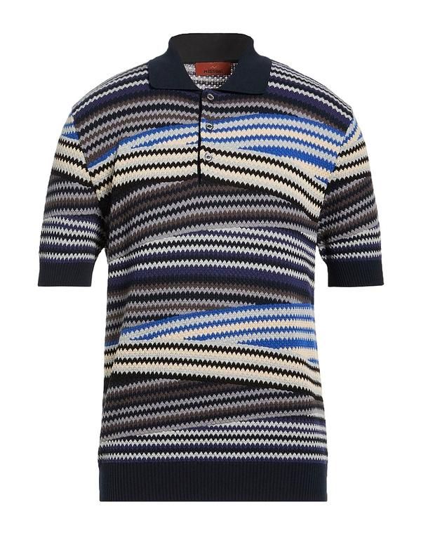 ミッソーニ メンズ トップス ポロシャツ MISSONI Navy ネイビー
