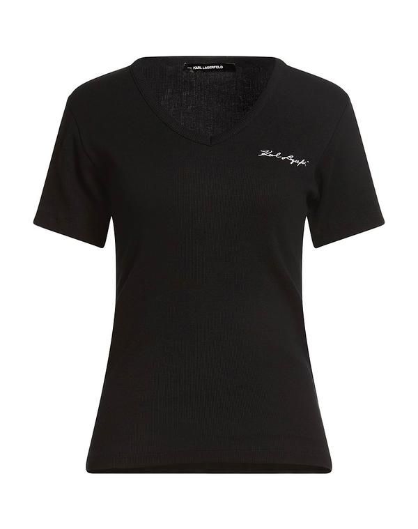カール ラガーフェルド レディース トップス Tシャツ KARLAGERFELD Black ブラック