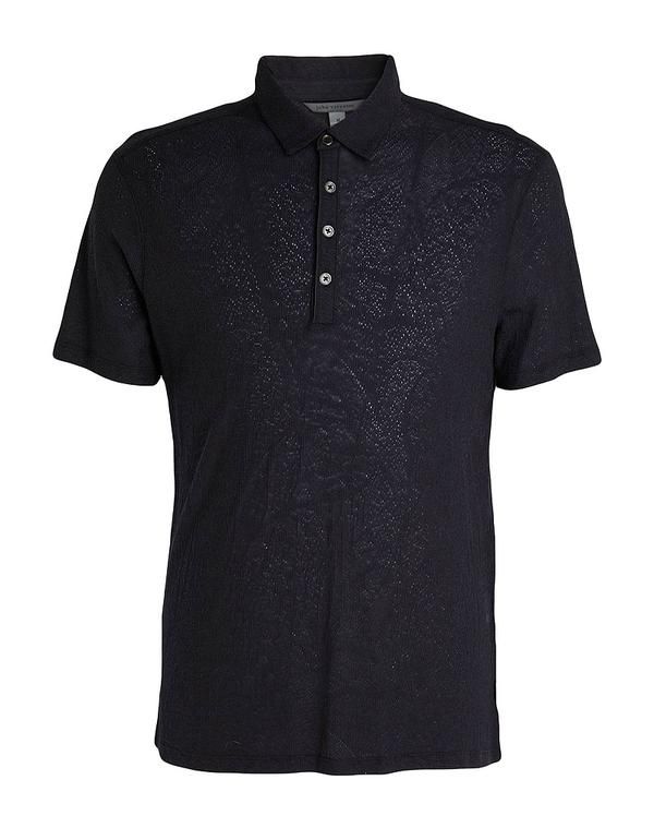 ジョンバルベイトス メンズ トップス ポロシャツ JOHN VARVATOS Black ブラック