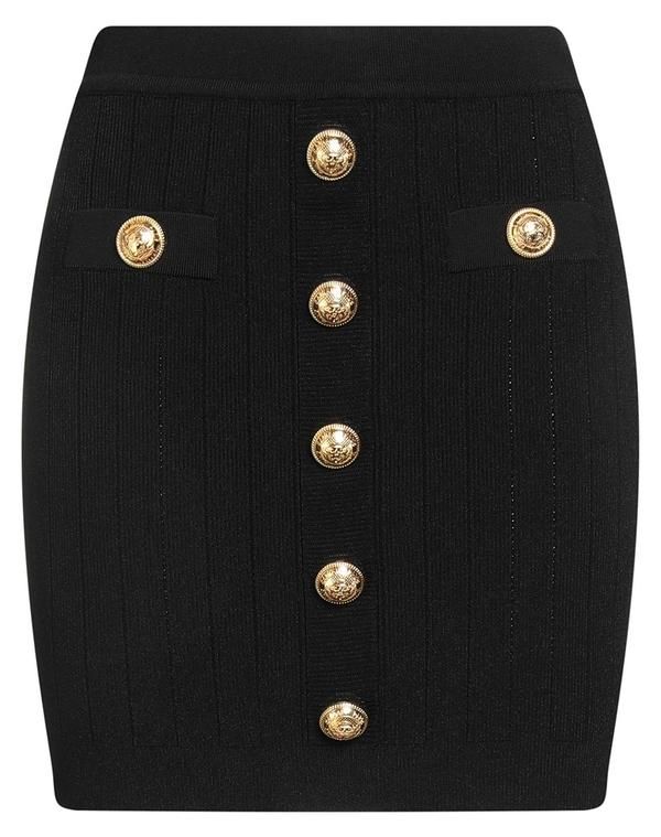 バルマン レディース ボトムスカート BALMAIN Black ブラック