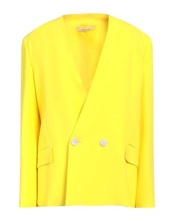 リビアナコンティ レディース アウター ジャケット・ブルゾン テーラードジャケット LIVIANA CONTI Yellow イエロー