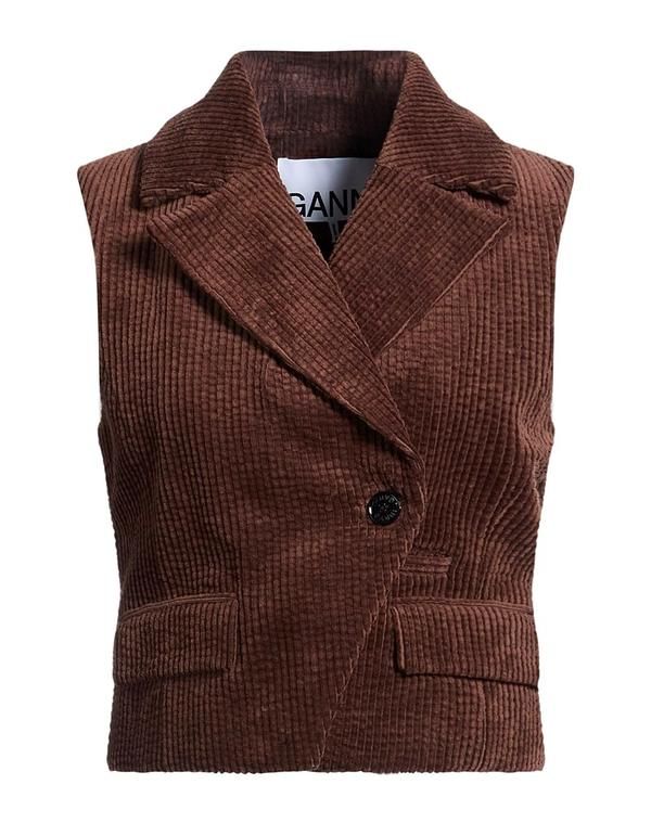 ガニー レディース トップス ベスト ジレ GANNI Chocolate Brown ブラウン