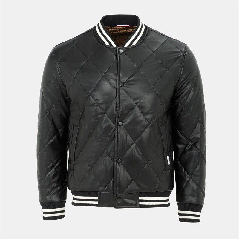 ファイヤートラップ メンズ アウター ジャケット・ブルゾン Firetrap PU Qlt Jkt Sn99 Black ブラック