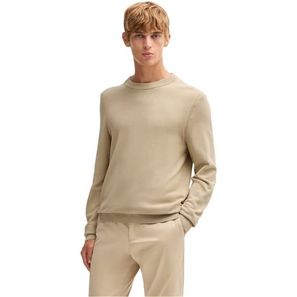 ボス メンズ アウター ニット・セーター Boss EcaioP 10255187 01 Light Beige 275 ベージュ
