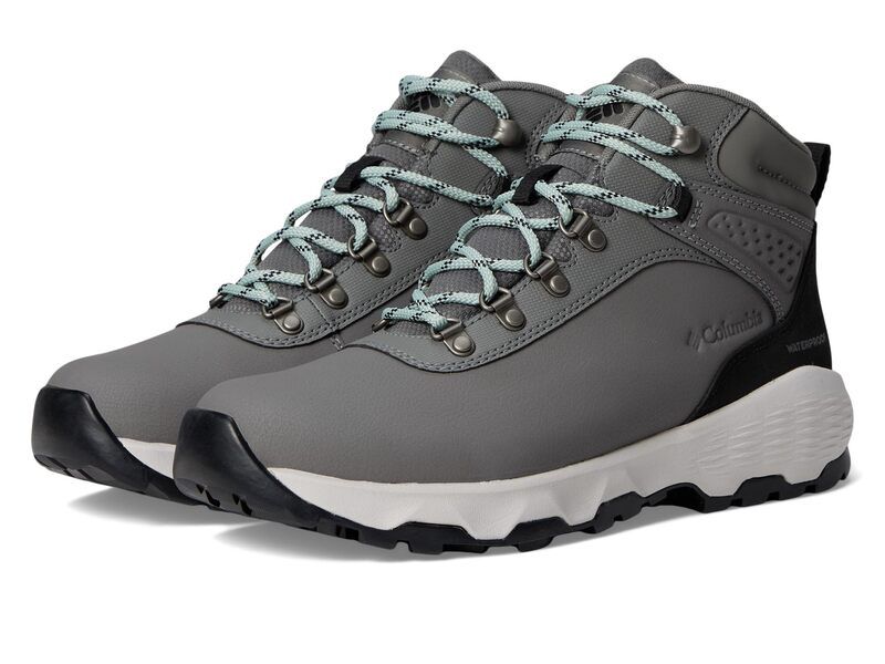 コロンビア レディース シューズ ブーツ・レインブーツ レザー Columbia Newton Wander Leather QuarryCool Gre