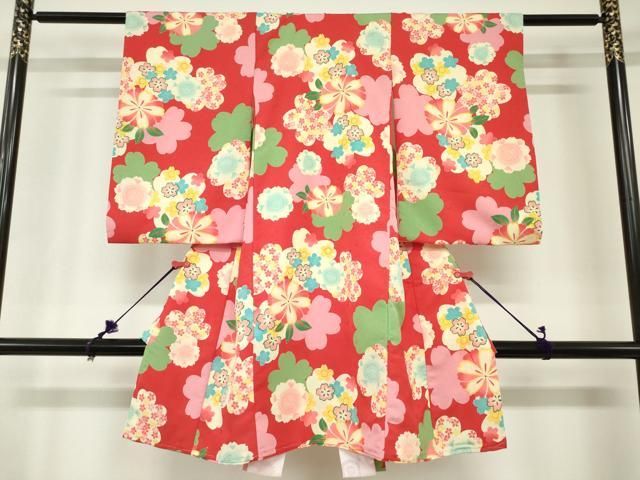 平和屋着物[]お宮参り　女の子　祝着　産着　初着　のしめ　舞桜文　洗える着物　未使用　DABH5241ea 17,316円