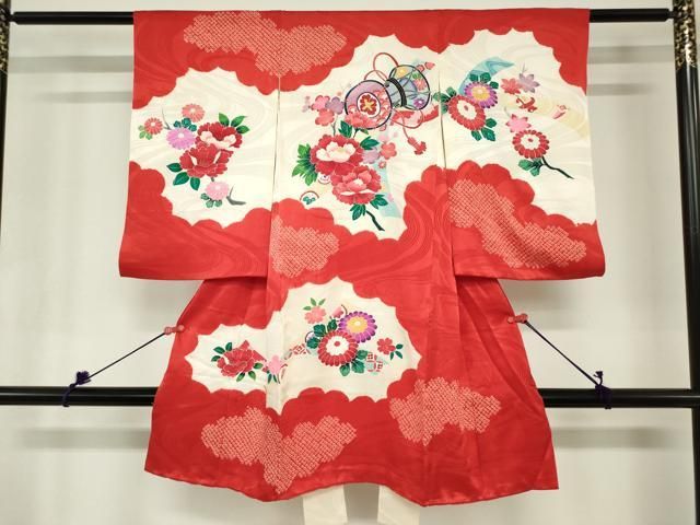 平和屋着物[]お宮参り　女の子　祝着　産着　初着　のしめ　絞り　花鼓文　逸品　DABH5247ea 20,592円