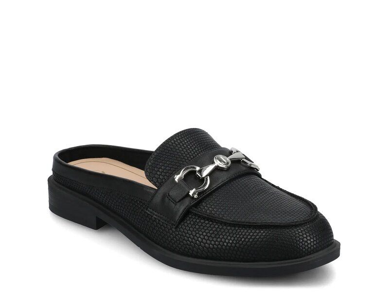 ジャーニー レディース シューズ サンダル Journee Rayla Mule Black Snake Print ブラック