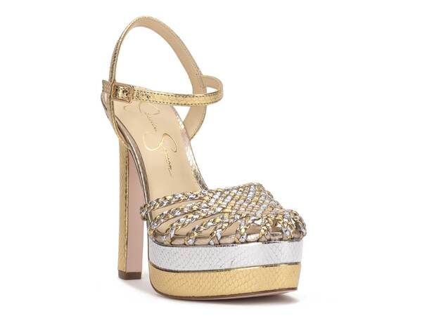 ジェシカシンプソン レディース シューズ サンダル プラットフォーム Jessica Simpson Inaia Platform Sandal SilverGold Metallic ゴールド
