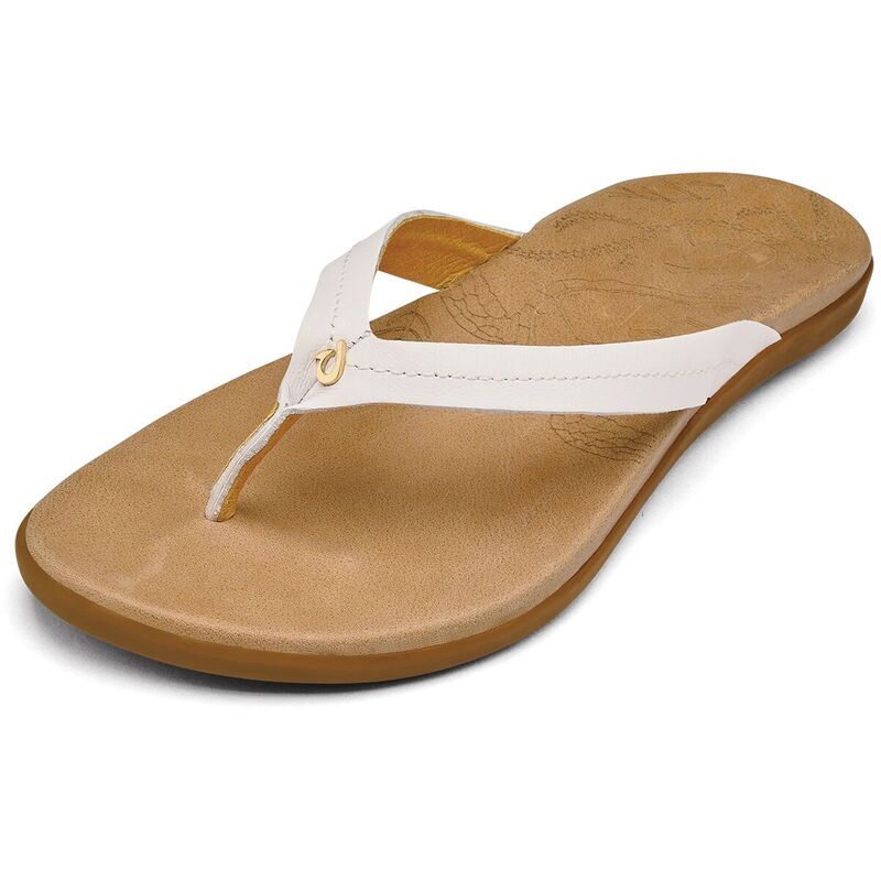 オルカイ レディース シューズ サンダル Olukai Honu Flip Flop Womens Bright WhiteGolden Sand ホワイト