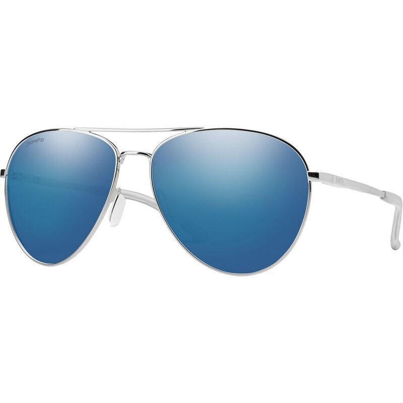 スミス メンズ アクセサリー サングラス・アイウェア Smith Layback Polarized Sunglasses SilverChromaPop Polarized Blue Mirror