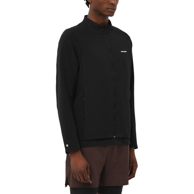 サロモン メンズ アウター ジャケット・ブルゾン ジャケット Salomon Mountain Flex Hybrid Jacket Mens Deep Black ブラック