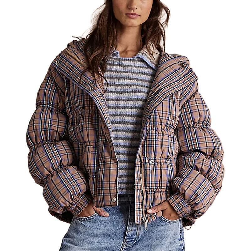 フリーピープル レディース アウター ジャケット・ブルゾン ジャケット Free People Party Of One Puffer Jacket Womens Tan Combo タン