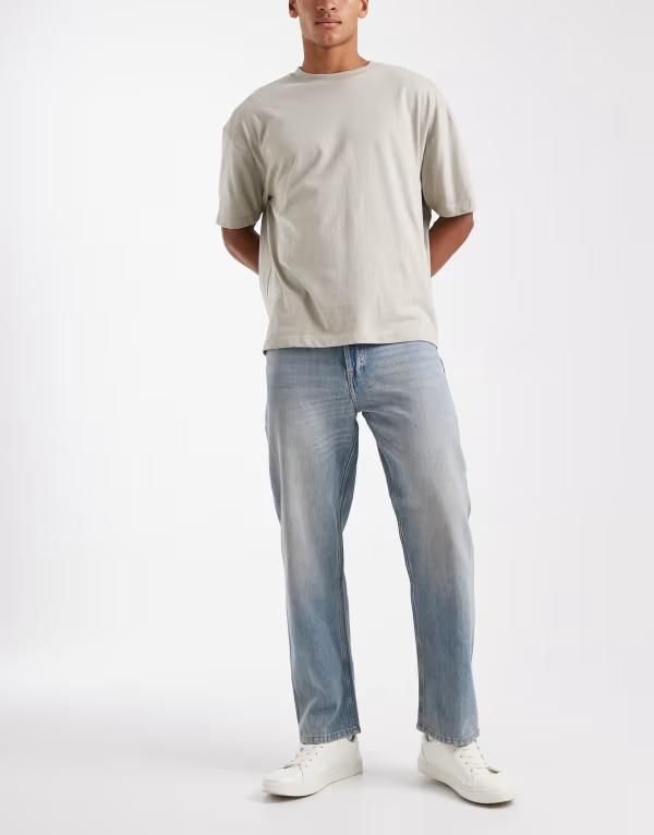ジャック アンド ジョーンズ メンズ ボトムス デニムパンツ ジーンズ Jack Jones Eddie baggy jeans Blue Denim デニム
