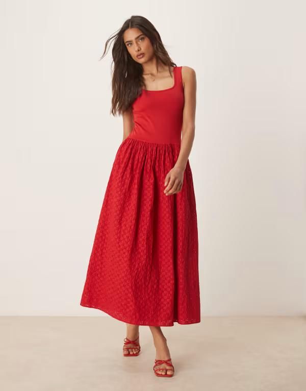 ノーバディーズ チャイルド レディース トップス ワンピース ミディワンピース ミディ スカート Nobodys Child Colorado midi dress with eyelet skirt
