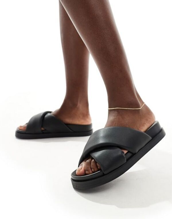 オンリー レディース シューズ サンダル Only cross front sandals Black ブラック