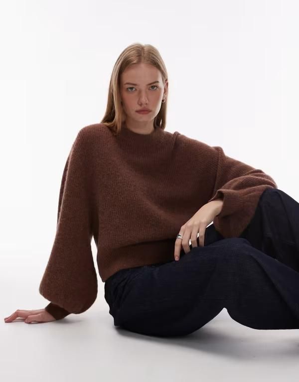 アンドアザーストーリーズ レディース アウター ニット・セーター ウール Other Stories alpacand wool mix sweater with volume sleeves in
