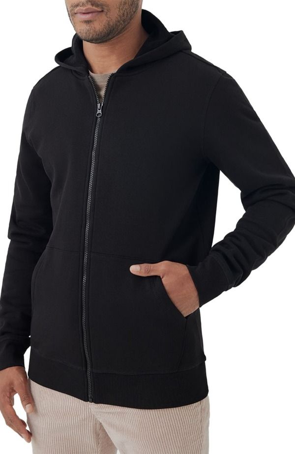 パクト メンズ アウター パーカー・スウェット フリース Pact Organic Brushed Fleece Zip Hoodie Black ブラック